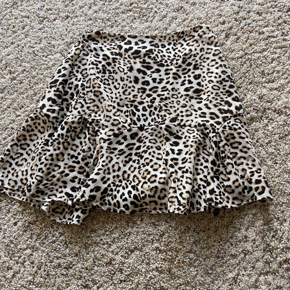 Francesca’s Leopard Printed Skirt